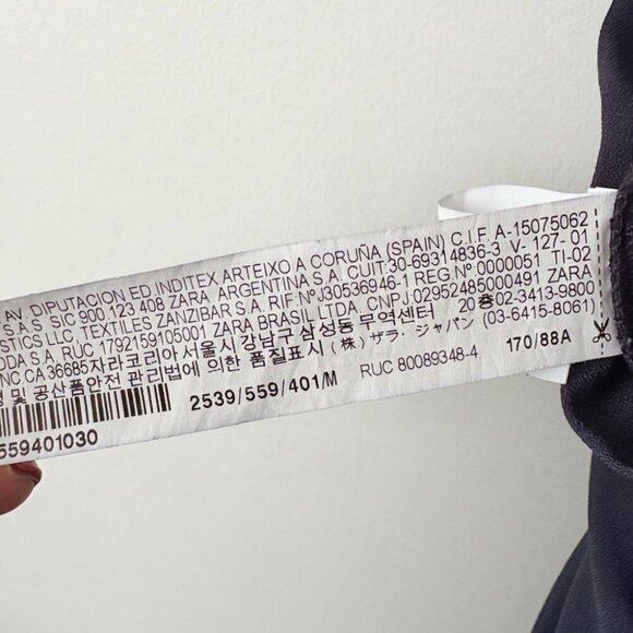 Zara Gold Button Belted Jumpsuit Navy Blue Size Medium - Picture 8 of 9